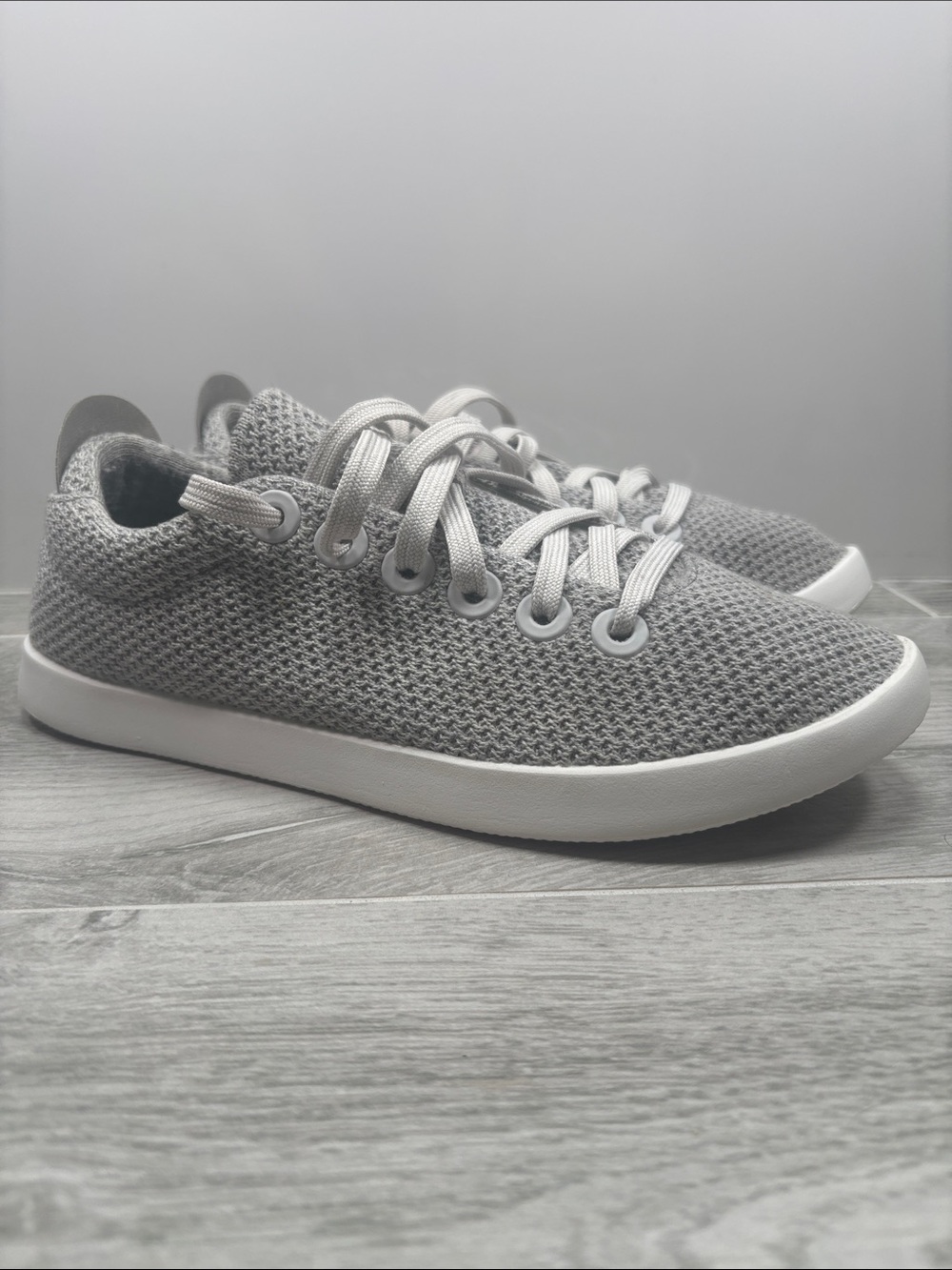 Allbirds Women’s Tree Piper Light Grey Lace Up Sneakers Clean Insoles Size W8